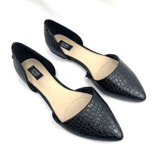 Jones New York Women's Seneca Black D’Orsay Slide On Flats Size 10M